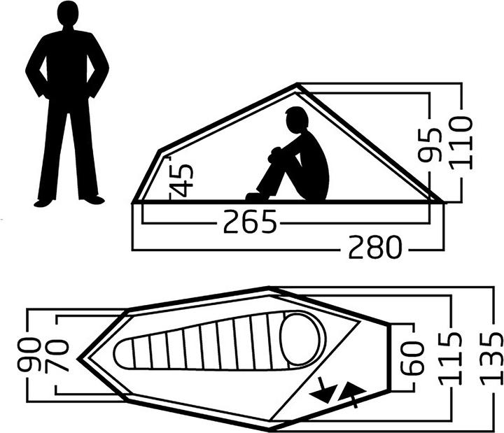 Produktbild Nordisk Svalbard 1 PU (2.0) Tent (Tunnelzelt, 2.35 kg, 1 Person)