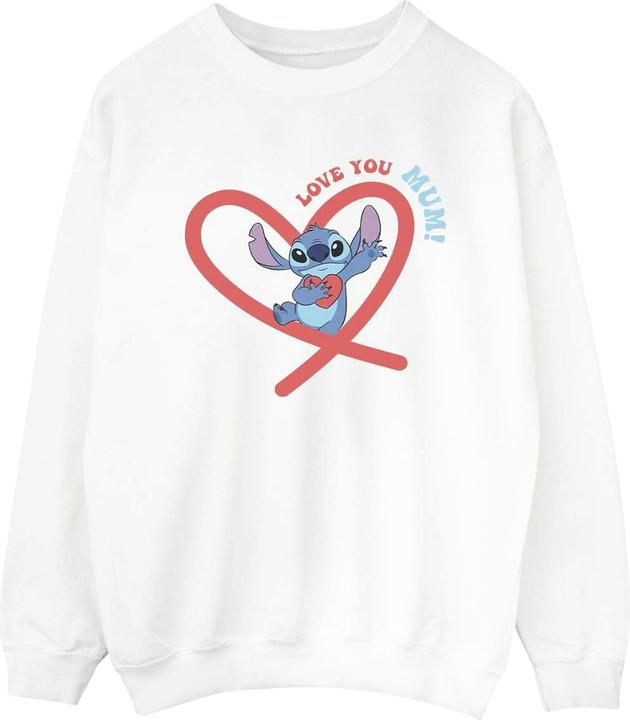 Actual product image Disney Womens/Ladies Lilo & Stitch Love You Mum Sweatshirt (L)