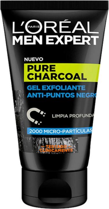 Actual product image L'Oréal Paris MEN EXPERT pure charcoal gel exfoliante p.negros 100 ml (Gel, 100 ml)