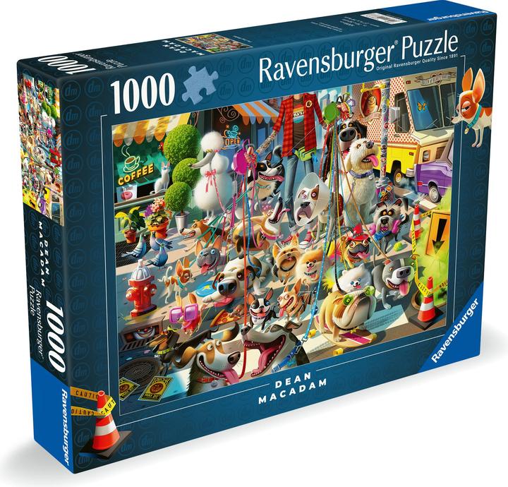 Actual product image Ravensburger Jigsaw Puzzle The Dog Walker, 1000pc - 1000 Pieces Puzzle (1000 pieces)
