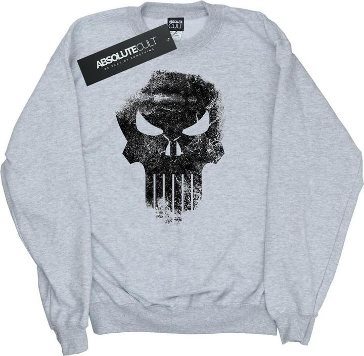 Actual product image Mens The Punisher Distrressed Skull Sweatshirt (M)