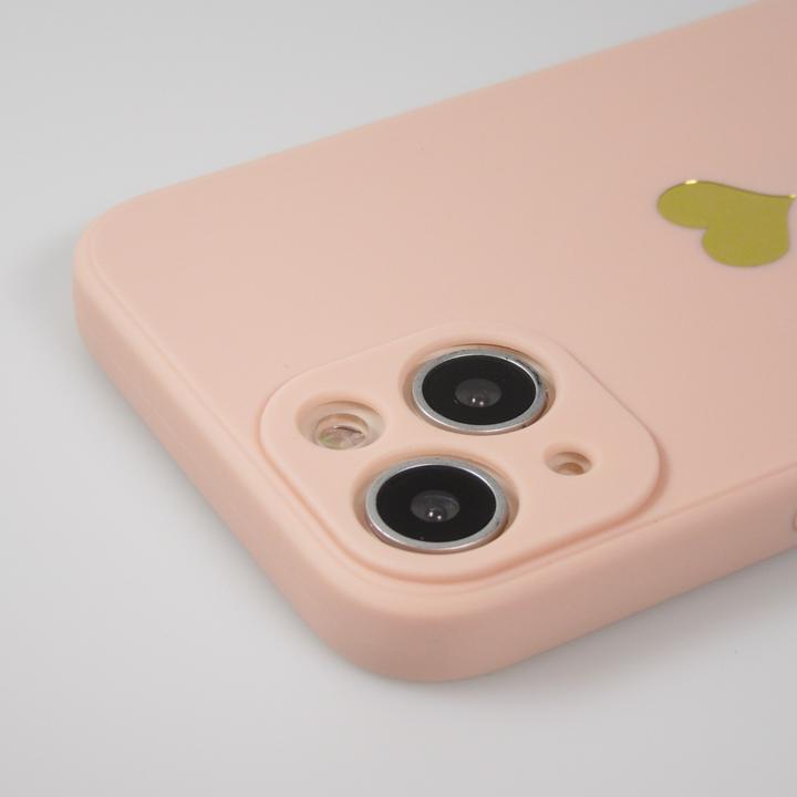 Actual product image PhoneLook Cover Silicone Mat Heart gold (Apple iPhone 16e)