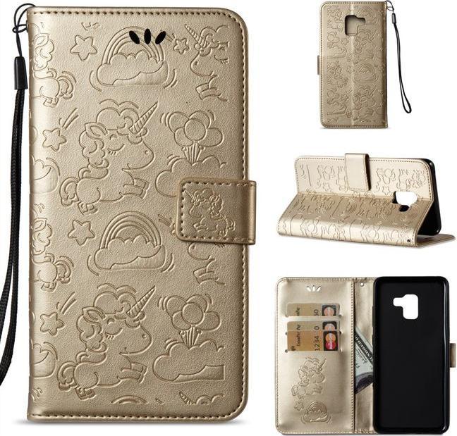 Actual product image MU Style Magnetic leather case with unicorn pattern (Samsung Galaxy A8 (2018))