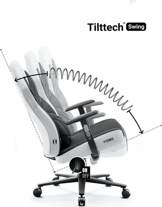 Immagine prodotto Diablo Sedia da gioco X-Gamer 2.0 Gaming Chair Normal Snow White, Bianco