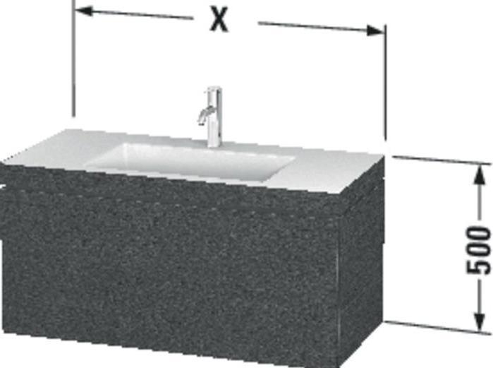 Image du produit Duravit Meuble sous-lavabo L-CUBE avec lavabo Vero Air 500x800x480mm o HL we hgl