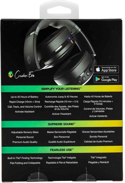 Image du produit Skullcandy Crusher Evo (pas de réduction du bruit, 40 h, Filaire, Sans fil)