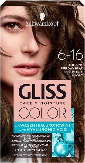 Immagine prodotto Schwarzkopf Tintura per capelli Gliss Color 6-16 Cool Pearl Brown (6-16 Marrone perla cool)