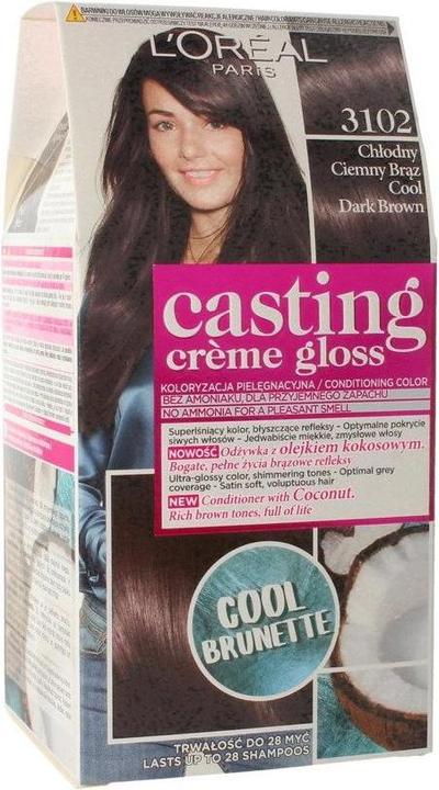 Actual product image L'Oréal Paris L'Oréal Casting Cream Gloss hair dye 3102 Cool Dark Brown (3102 Cool Dark Brown)