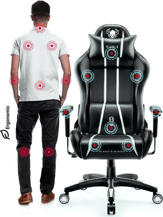 Image du produit Diablo Chaise de jeu X-One 2.0 Gaming Chair King, noir-blanc