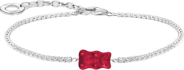 Produktbild Thomas Sabo Tennisarmband mit rotem Goldbären Silber (19 cm, Silber 925)
