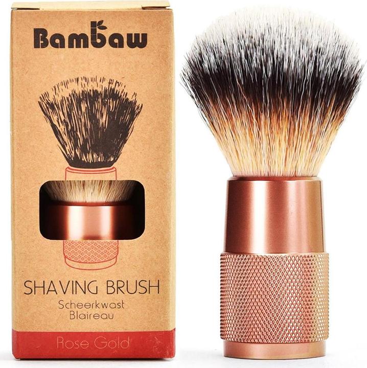 Image du produit Bam Baw blaireau de rasage métal or rose (498.67 ml, Blaireau)