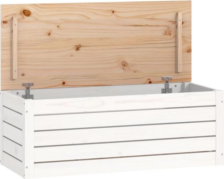 Actual product image VidaXL Truhe Weiss 89x36,5x33 cm Massivholz Kiefer,Farbe