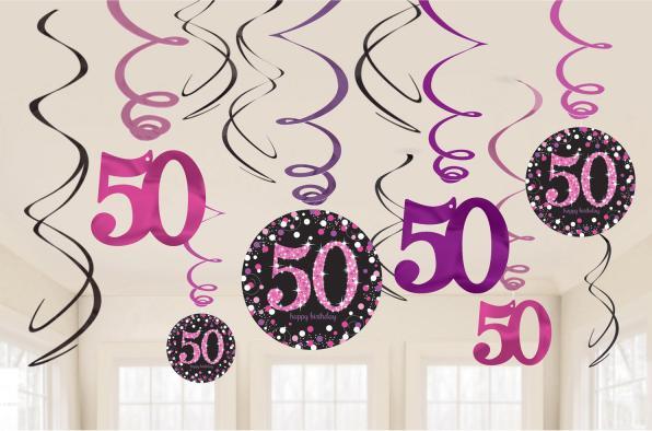 Actual product image Amscan Decoration Roses 50 Years "Happy Birthday