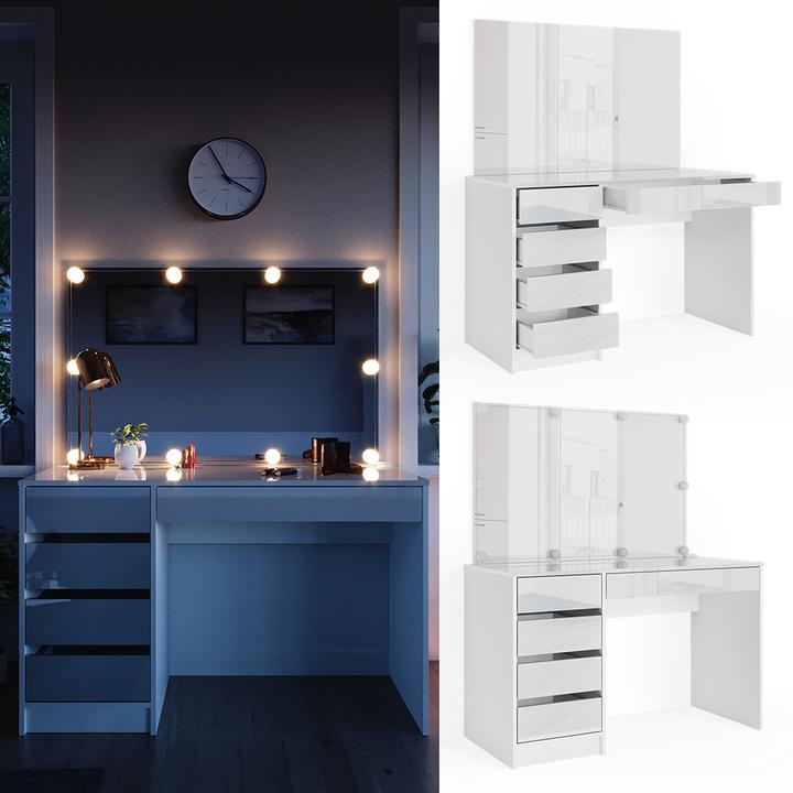 Actual product image Vicco Sherry with lighting (120 x 55 x 75 cm)