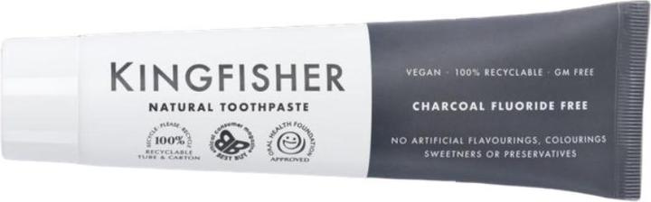 Actual product image Kingfisher Toothpaste with charcoal without fluorine (100 ml)