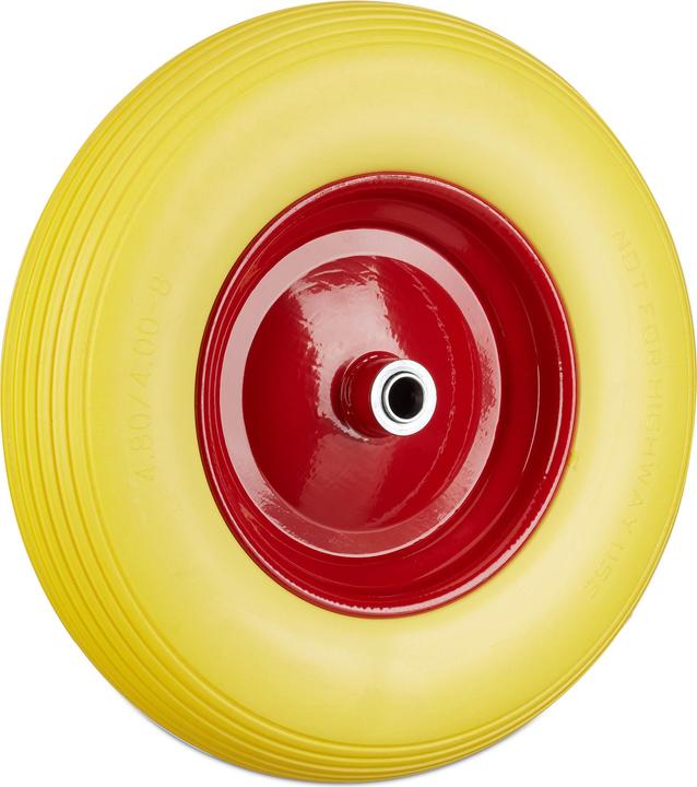 Actual product image Relaxdays Solid Rubber Wheelbarrow Wheel 4.80