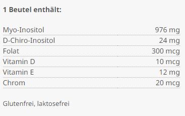 Nährwerte und Zutaten Fol-Ino Pulver Beutel (30 Stück, Beutel, 90 g)