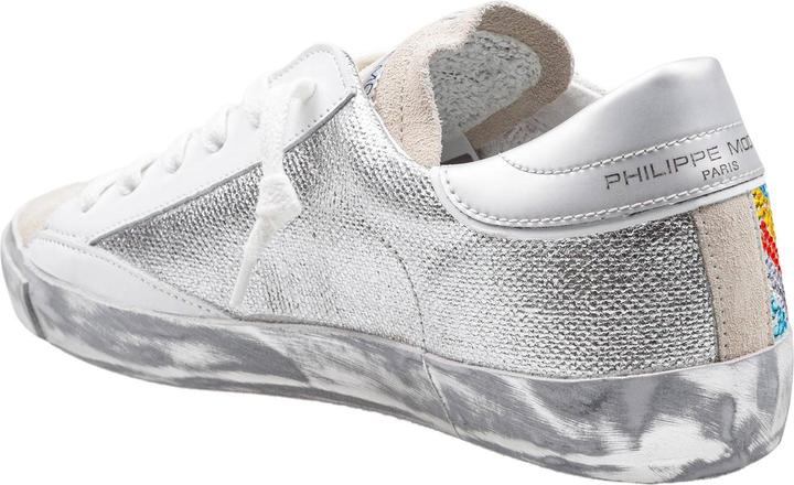 Produktbild Philippe Model prsx low sneakers in leather and suede with micro crystals (40)