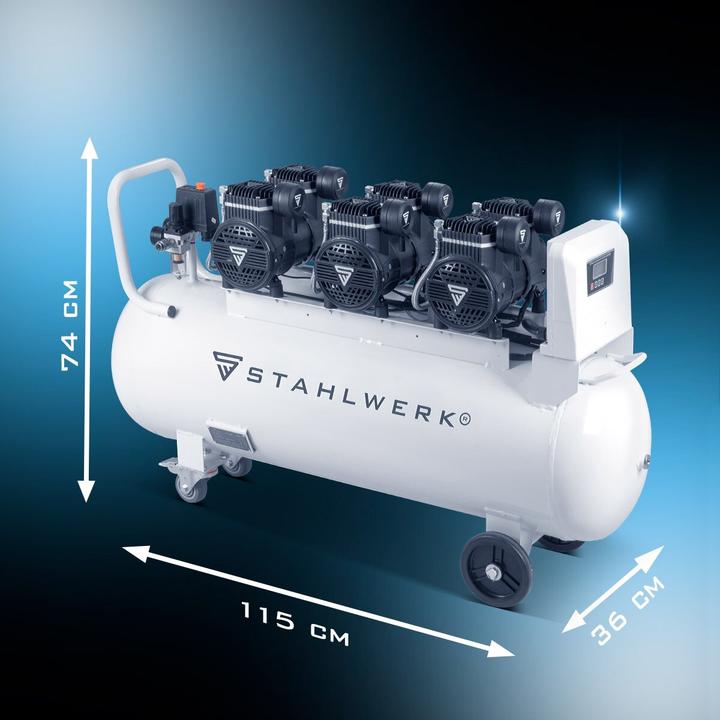 Actual product image Stahlwerk Compressor ST-1010 Pro 10 bar, 6.5 hp, 4.8 kW, 630 l/min, 100 l tank (10 bar, 100 l)