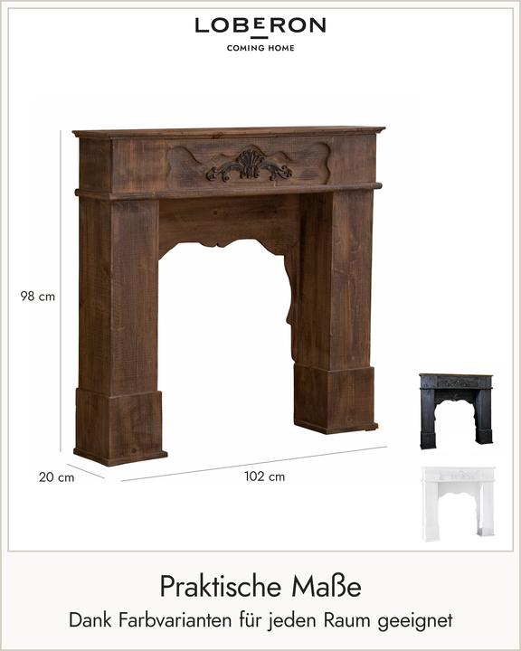Image du produit Loberon Console de cheminée Margaux brun antique (102 x 21 x 97 cm)