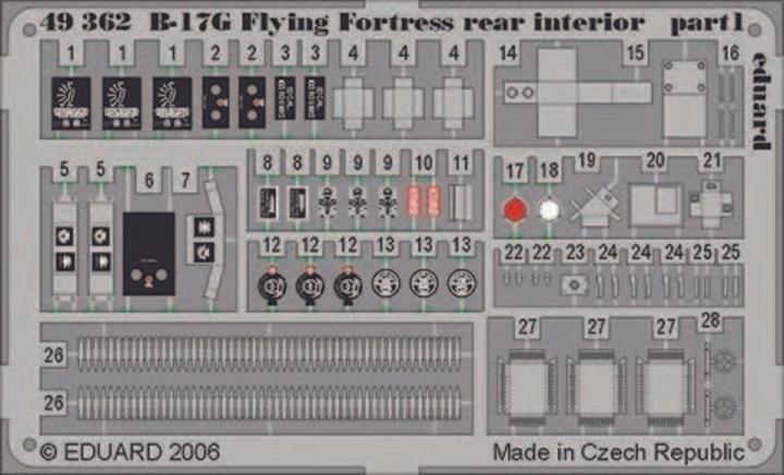 Immagine prodotto Eduard Interno posteriore di B-17G Flying Fortress per kit Revell/Monogram