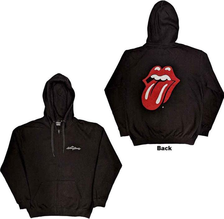 The Rolling Stones Logo & Tongue Back Print (Zipper-Hoodie)