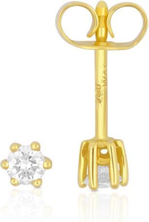 Actual product image Muau Stud earrings 6-handle setting (750/18K yellow gold)
