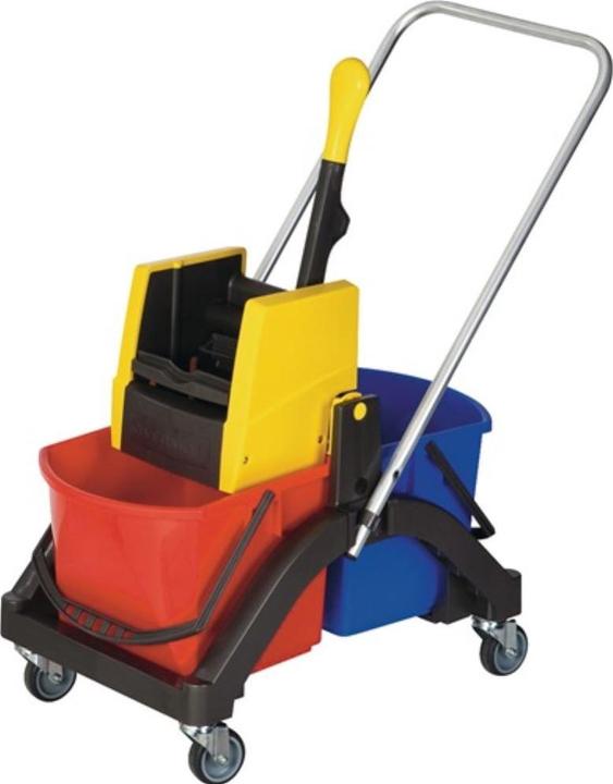 Vermop Cleaning trolley set bucket 2x17l press/handle/holder/5 mops plastic (1 pcs.)