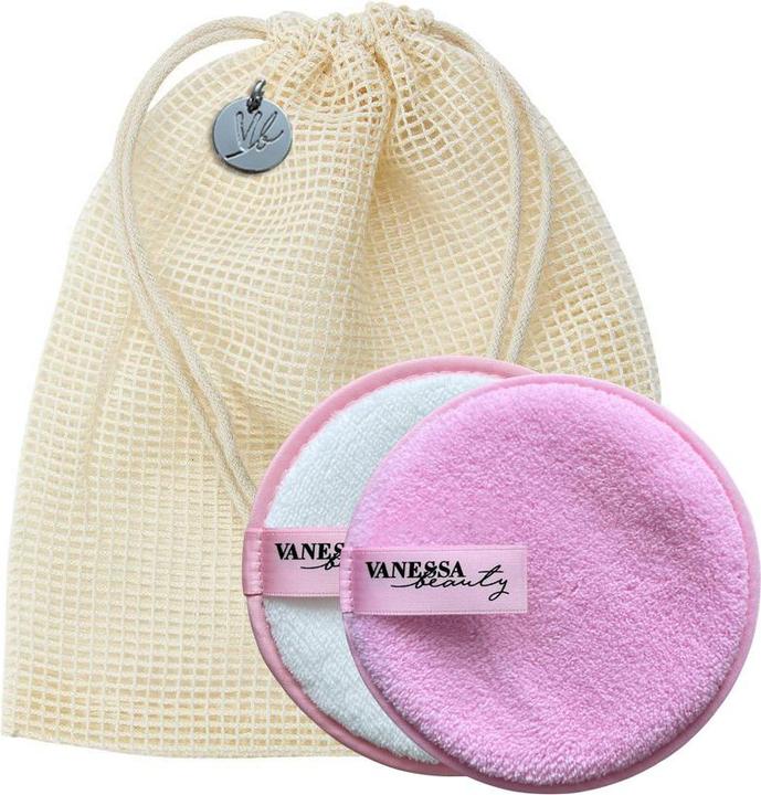 Actual product image Vanessa Beauty Microfiber pad set including wash bag (Cleansing lotion)