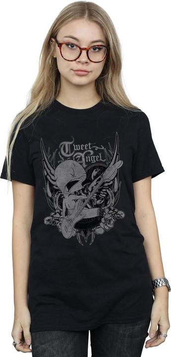 Actual product image Looney Tunes Womens/Ladies Tweety Pie Rock Cotton Boyfriend T-Shirt (XXL)