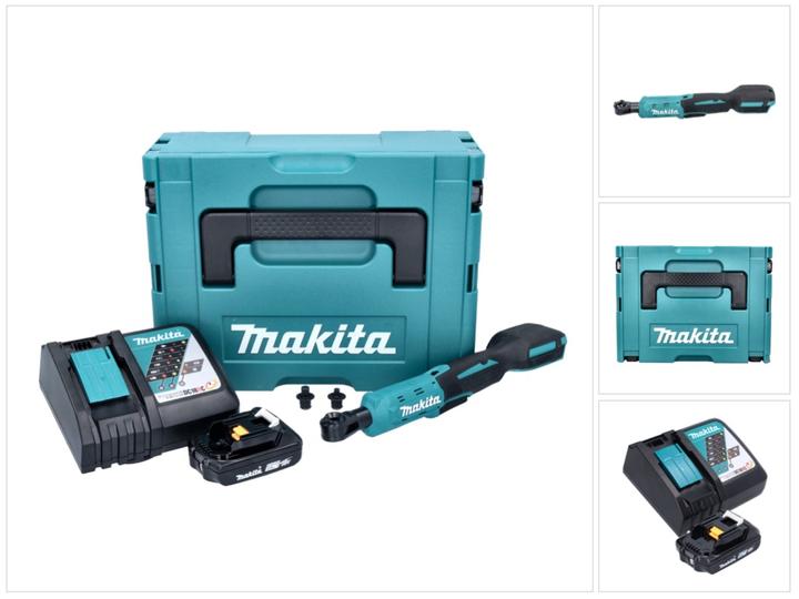 Produktbild Makita DWR 180 RA1J Akku Ratschenschrauber 18 V 47,5 Nm 1/4" 3/8" + 1x Akku 2,0 Ah + Ladegerät + Mak (1/4")