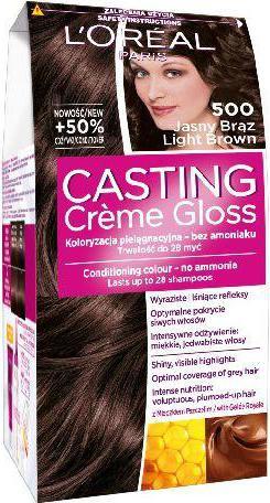 L'Oréal Paris Creme Gloss Color Cream No.500 Light brown (500 Jasny Brąz)