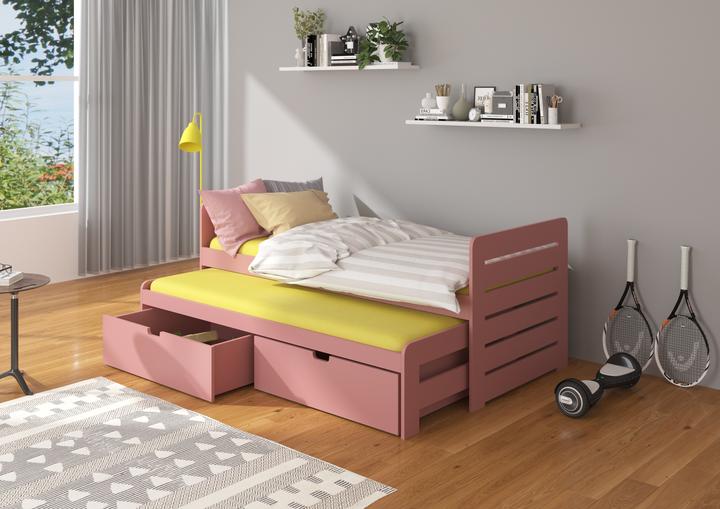 Produktbild ADRK Furniture Doppelbett mit Matratzen TOMI 200x90 (200 x 90 cm)