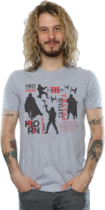 Actual product image Star Wars Mens The Last Jedi First Order Silhouettes T-Shirt (S)