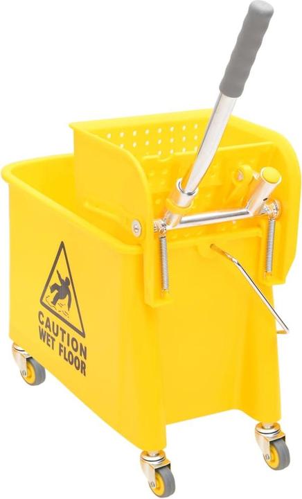 Produktbild VidaXL Mopp-Eimer mit Presse und Rollen Gelb 20 L Polypropylen (1 Stk.)