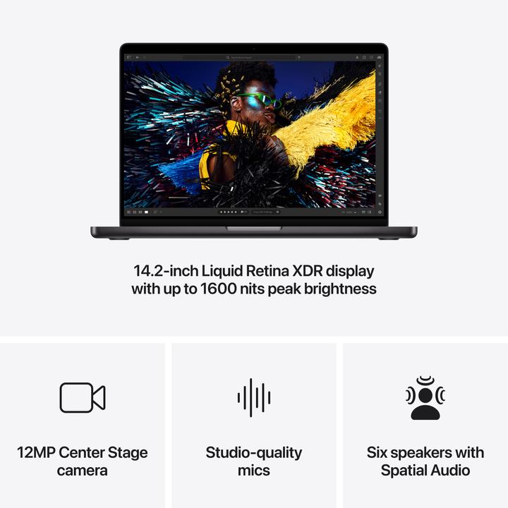 Produktbild Apple MacBook Pro 14 – 2024 Nano (14.20", M4 Max, 128 GB, 1000 GB, CH)