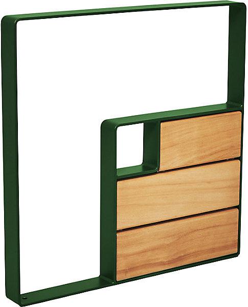 Moosgrün RAL 6005, Holz-Dekor natur