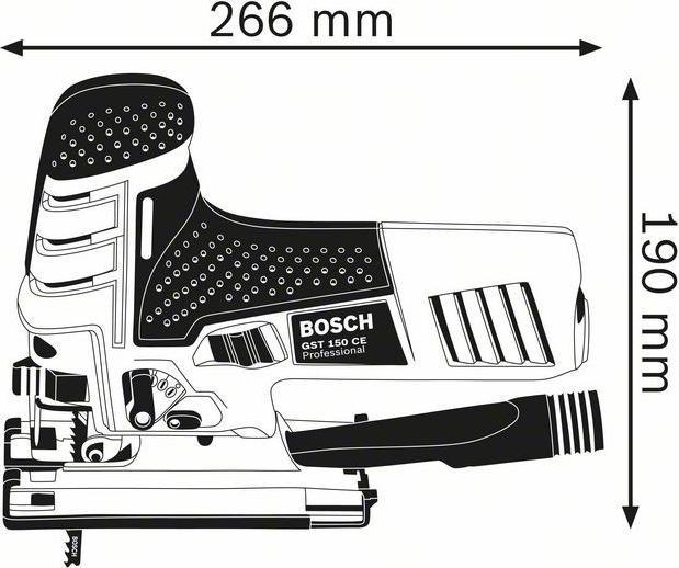 Actual product image Bosch Professional Reciprocating saw GST 150 CE, in a craftsman's case