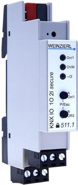 Actual product image Weinzierl WEIN 5444 KNX IO 511.1 secure 1-channel switching actuator with 2 outputs 1 (Switch actuator)