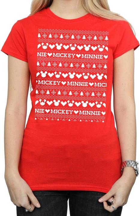 Produktbild Disney Mickey And Minnie Christmas Fair Isle TShirt (L)