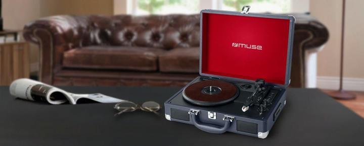 Actual product image Muse Turntable Stereo System MT-103 DB 3 speeds, USB port, AUX in