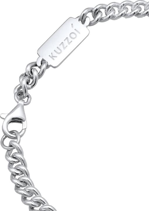 Immagine prodotto Kuzzoi Bracciale Uomo Armatura Rotonda Argento massiccio 925 (19 cm, Argento 925)