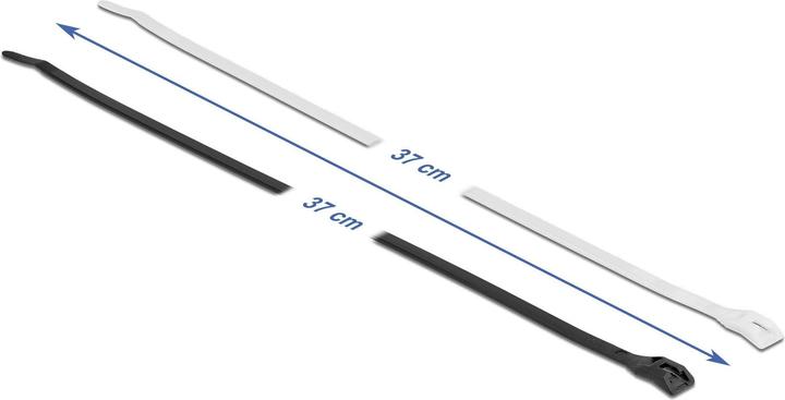 Immagine prodotto Delock Fascetta con testa piatta L 370 x L 4,6 mm 100 pz. (Fascette in velcro, 370 mm, 100 pz.)