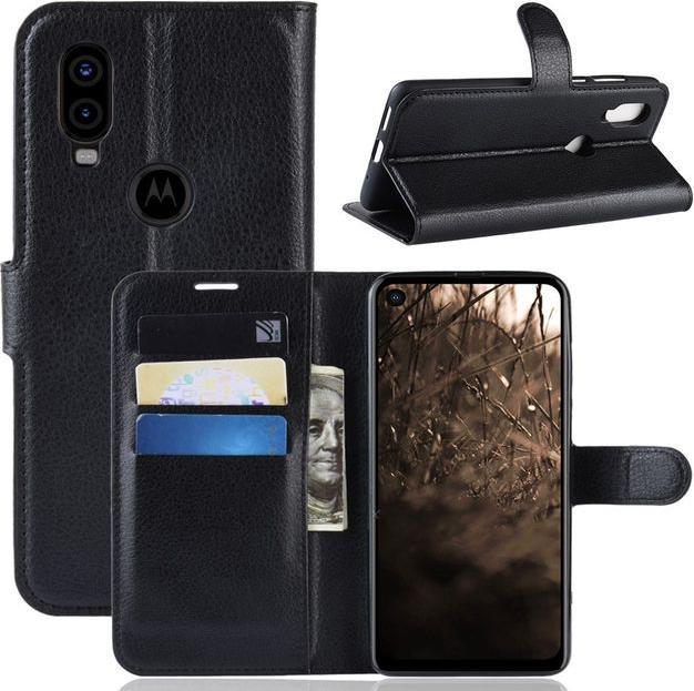 Produktbild MU Classic Litchi Leder Bookcover Series (Motorola One Vision)