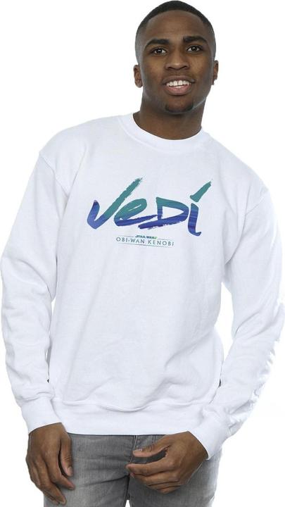 Actual product image Star Wars Mens Obi-Wan Kenobi Jedi Painted Font Cotton Sweatshirt (M)