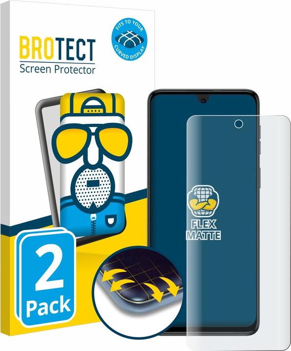 Actual product image BROTECT Full Cover Matte Screen Protector (2 Piece, Motorola Moto G54)