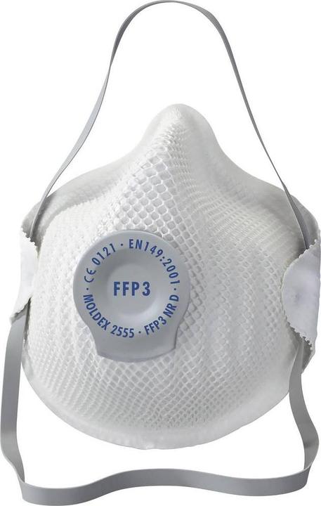 Moldex Klassiker 255555 Feinstaubmaske mit Ventil FFP3 D 5 St. DIN EN 149:2001, DIN EN 149:2009. (FFP3 D)
