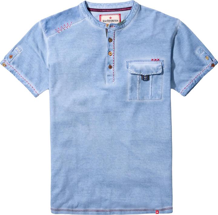 Joe Browns Wooden Button Short Sleeve Henley (S)