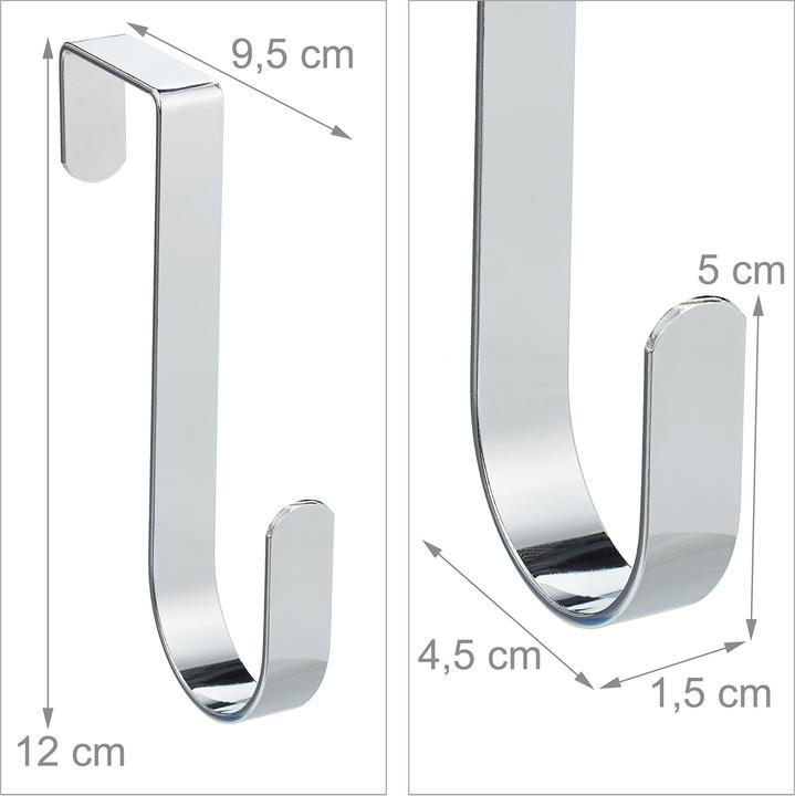 Image du produit Relaxdays Patère de porte, lot de 5