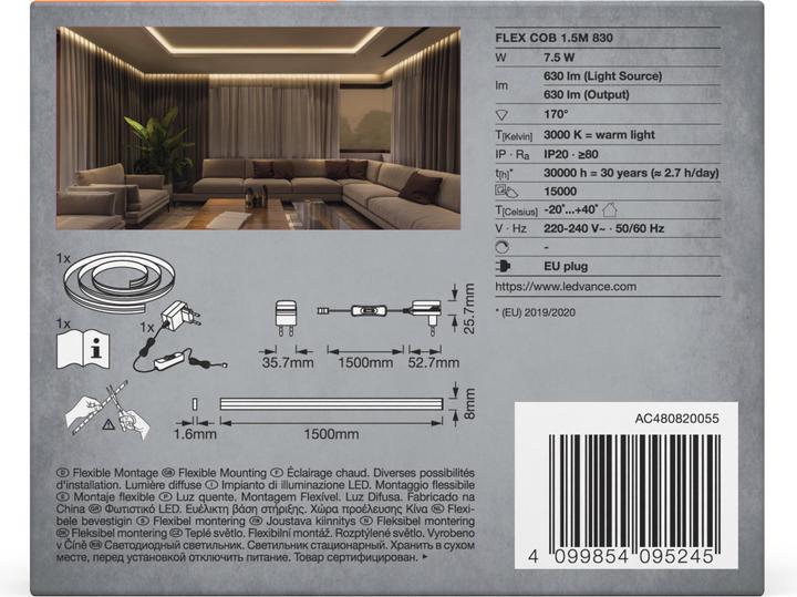 Produktbild Ledvance COB Strips (Warmweiss, 150 cm, Indoor)